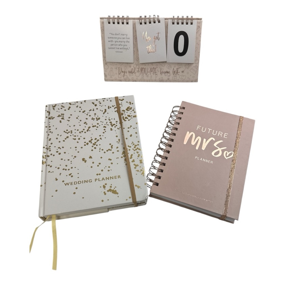 WEDDING PLANNERS BUNDLE with 2 Planners and a countdown calendar